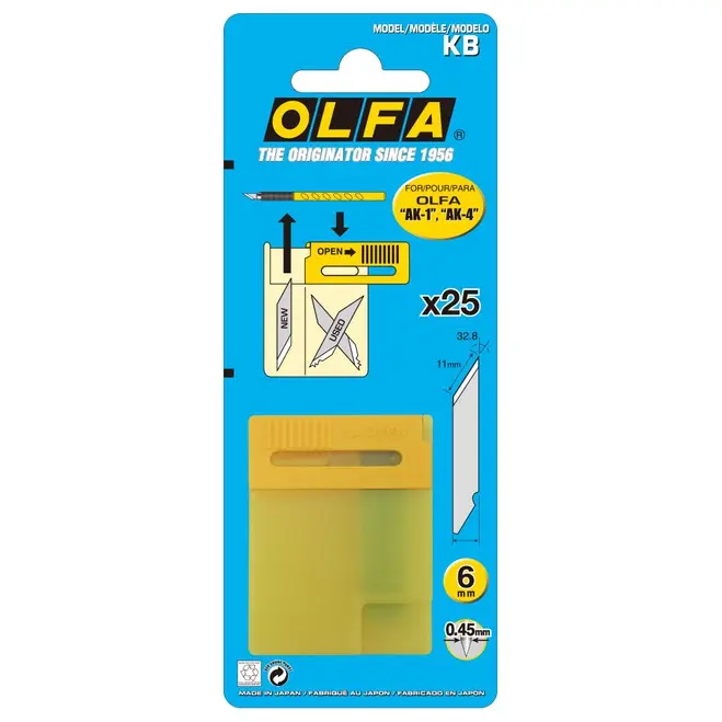 BLADE FOR OLFA CUTTER AK-4 AND AK-5 25/PACK