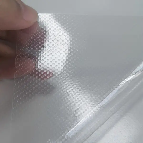 MATTE CLEAR VINYL WITH REMOVABLE ADHESIVE DOTS 