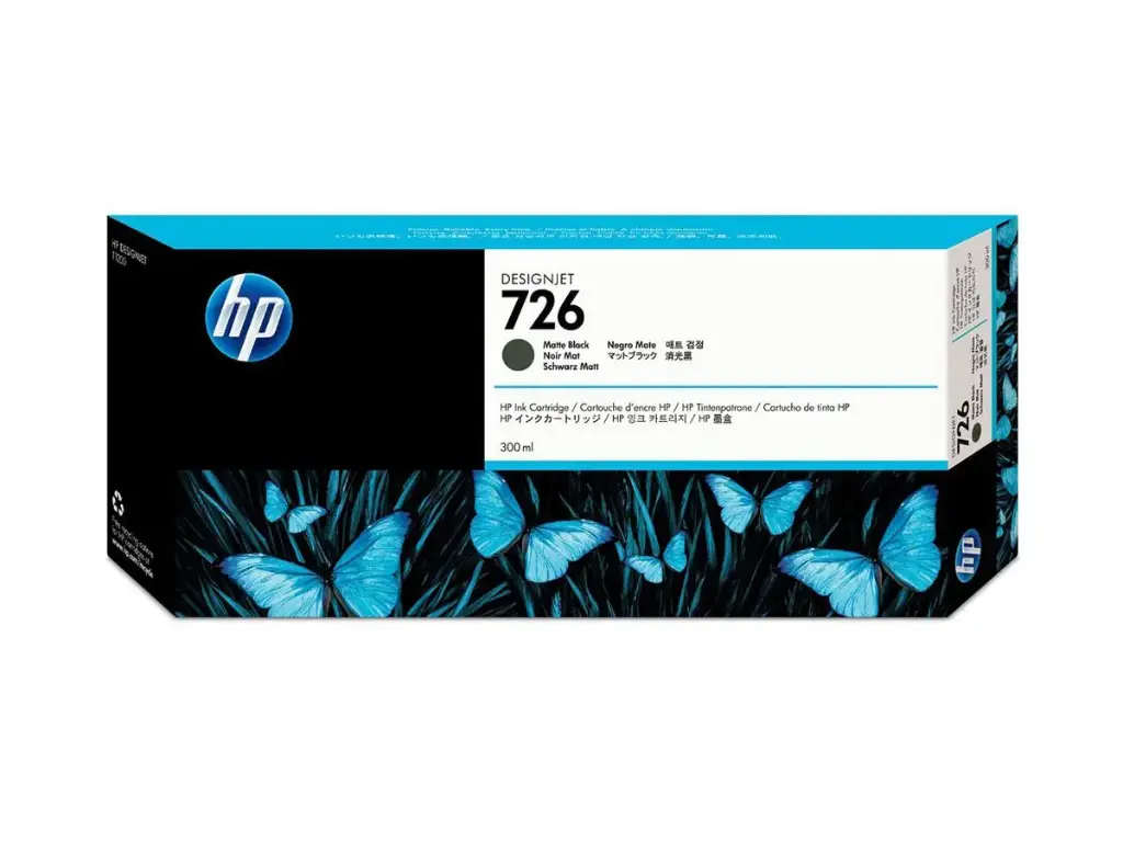 HP726 - BLACK INK CARTRIDGE 300 ML