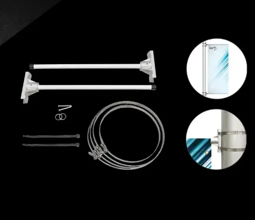[FSPK30SS] 30" FIBERGLASS POLE SYSTEM SINGLE KIT TERRACE