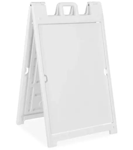 [140-W] A-FRAME SANDWICH BOARD DELUXE WHITE 24"X36"